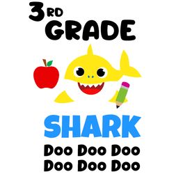 3rd grade svg, birthday shark svg, baby shark svg, baby shark clipart, shark clipart, shark svg, digital download
