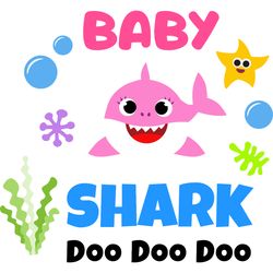 baby shark pink svg, baby shark family svg, baby shark birthday family svg, shark family svg, shark svg, cut file-3