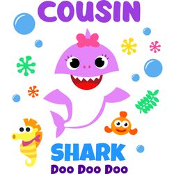 cousin girl shark svg, baby shark family svg, baby shark birthday family svg, shark family svg, shark svg, cut file-6