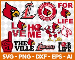 louisville cardinals svg bundle, louisville cardinals logo svg, sport svg, ncaa team svg, football svg, digital download