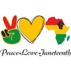 peace love juneteenth svg, juneteenth logo svg, black girl svg, juneteenth design, african american svg, month svg