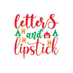 letters and lipstick svg, christmas svg, christmas logo svg, merry christmas svg, digital download