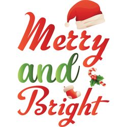 mery and bright svg, christmas svg, christmas logo svg, merry christmas svg, digital download