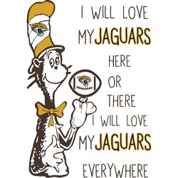i will love my jaguars here or there, i will love my jaguars everywhere svg, dr seuss svg, sport svg, digital download