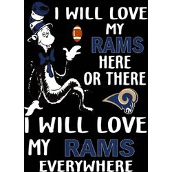 i will love my rams here or there, i will love rams everywhere svg, dr seuss svg, sport svg, digital download