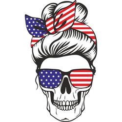 american flag mom skull svg, 4th of july svg, happy 4th of july svg, independence day svg, digital download