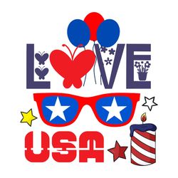 love usa svg, 4th of july svg, happy 4th of july svg, independence day svg, digital download-1