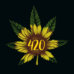 420 cannabis sunflower svg, trending svg, sunflower svg, cannabis svg clipart, silhouette svg, digital download