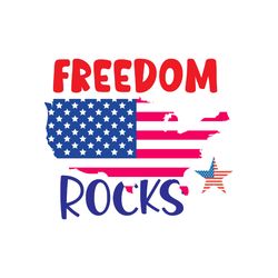 freedom rocks svg, 4th of july svg, happy 4th of july svg, independence day svg, cut file