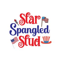 star spangled stud svg, 4th of july svg, happy 4th of july svg, independence day svg, cut file