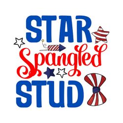 star spangled stud svg, 4th of july svg, happy 4th of july svg, independence day svg, digital file