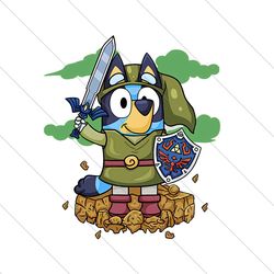 Funny Bluey Legend of Zelda PNG File Digital