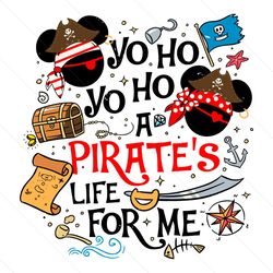 yo ho a pirates life for me mickey caribbean svg, mickey mouse vg, mickey pirate svg