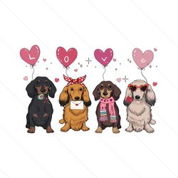 dachshund valentines day love dog png instant download