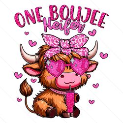 glitter one boujee heifer valentine png instant download