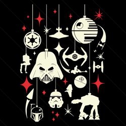 star wars christmas ornament svg file digital