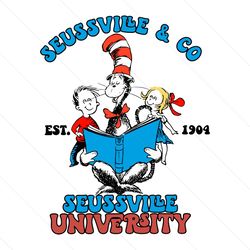 seussville university est 1904 svg file digital