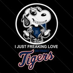 snoopy i just freaking love detroit tigers svg file digital