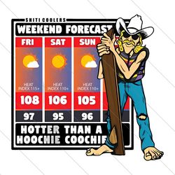 weekend forecast hotter than a hoochie coochie png file digital