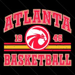 retro atlanta basketball logo nba svg file digital