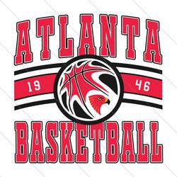 vintage atlanta basketball 1946 svg file digital