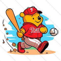 winnie the pooh phillies baseball png file digital