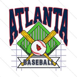 atlanta baseball mlb game day svg file digital