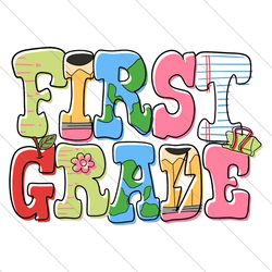 first grade student back to school svg file digital