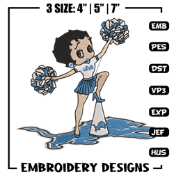 cheer betty boop detroit lions embroidery design, detroit lions embroidery, nfl embroidery, logo sport embroidery.