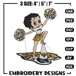 cheer betty boop jacksonville jaguars embroidery design, jaguars embroidery, nfl embroidery, logo sport embroidery.