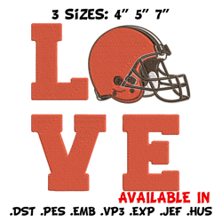 cleveland browns love embroidery design, browns embroidery, nfl embroidery, sport embroidery, embroidery design.