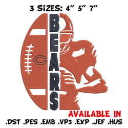 football player chicago bears embroidery design, bears embroidery, nfl embroidery, sport embroidery, embroidery design.