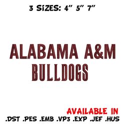 alabama am bulldogs logo embroidery design, ncaa embroidery, embroidery design,logo sport embroidery,sport embroidery