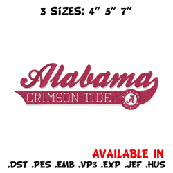 alabama crimson logo embroidery design,ncaa embroidery,sport embroidery, logo sport embroidery, embroidery design.