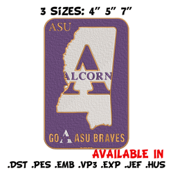 alcorn state logo embroidery design, logo embroidery, sport embroidery, logo sport embroidery, embroidery design