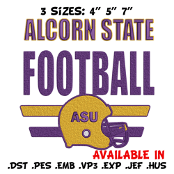 alcorn state logo embroidery design,ncaa embroidery,sport embroidery,logo sport embroidery,embroidery design