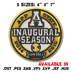 appalachian state logo embroidery design, ncaa embroidery, embroidery design, logo sport embroiderysport embroidery