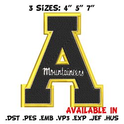 appalachian state logo embroidery design, ncaa embroidery,sport embroidery,logo sport embroidery,embroidery design