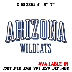 arizona wildcats logo embroidery design, ncaa embroidery, embroidery design,logo sport embroidery,sport embroidery