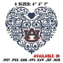 auburn tigers heart embroidery design, sport embroidery, logo sport embroidery, embroidery design,ncaa embroidery