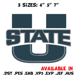 utah state logo embroidery design, ncaa embroidery,sport embroidery,logo sport embroidery,embroidery design