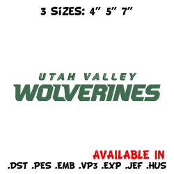 utah valley logo embroidery design,ncaa embroidery,sport embroidery,logo sport embroidery,embroidery design.