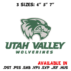 utah valley university embroidery design, ncaa embroidery, sport embroidery, embroidery design, logo sport embroidery