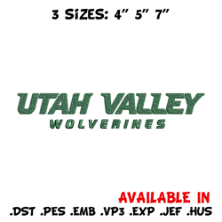 utah valley university embroidery design, ncaa embroidery, sport embroidery, logo sport embroidery, embroidery design