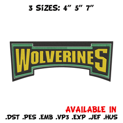 utah valley wolverines logo embroidery design, ncaa embroidery, embroidery design,logo sport embroidery,sport embroidery