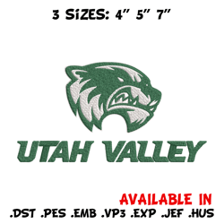 utah valley wolverines logo embroidery design, ncaa embroidery, sport embroidery,logo sport embroidery,embroidery design