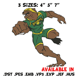 utah valley wolverines logo embroidery design,ncaa embroidery,sport embroidery,logo sport embroidery,embroidery design