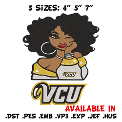 vcu rams girl embroidery design, ncaa embroidery, sport embroidery, logo sport embroidery, embroidery design