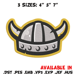 viking helmet logo embroidery design, ncaa embroidery, sport embroidery, logo sport embroidery, embroidery design