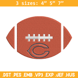 chicago bears ball embroidery design, chicago bears embroidery, nfl embroidery, sport embroidery, embroidery design.